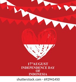 Independence day of Indonesia vector illustration