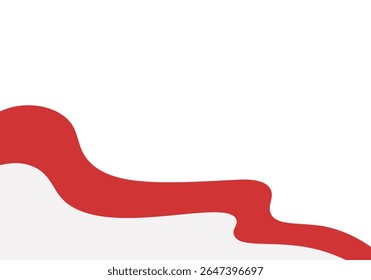 Independence Day Indonesia Wavy Flag Element