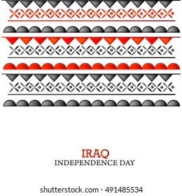 Independence day of iraq,border background.