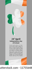 independence day of ireland Vector Illustration. Suitable for greeting card, poster and banner.