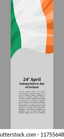 independence day of ireland Vector Illustration. Suitable for greeting card, poster and banner.