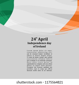 independence day of ireland Vector Illustration. Suitable for greeting card, poster and banner.