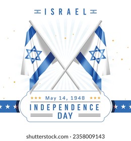 Independence Day of Israel with Flag