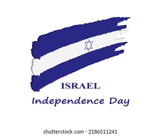 Independence Day of Israel, Vector Illustration. The vector composition for the Independence Day of Israel includes images of the 3D Flag of Israel and title - Independence Day Israel