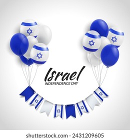 Independence Day of Israel. Vector Illustration.
