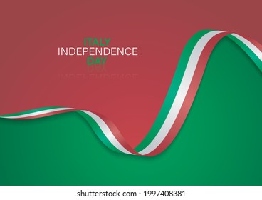 Independence Day of Italy background for banner, flyer, ribbon flag Italy