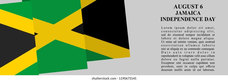 Independence day of Jamaica vector illustration. Suitable for greeting card, poster and banner. 
