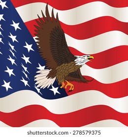Independence Day, July 4, eagle. Vector illustration