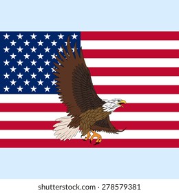 Independence Day, July 4, eagle. Vector illustration