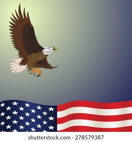 Independence Day, July 4, eagle. Vector illustration