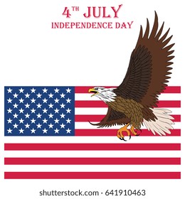 Independence Day, July 4, eagle. Background. Vector illustration