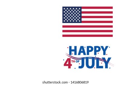 Independence day in July. Annual month of celebration. Poster, postcard, banner and background. Vector illustration - vector graphics
