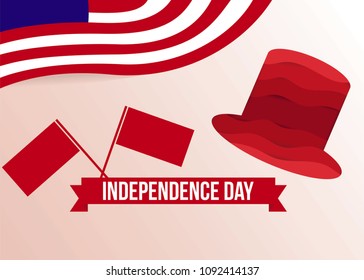 Independence day of july USA flag background template web illustration emblem isolated vector/icons logo