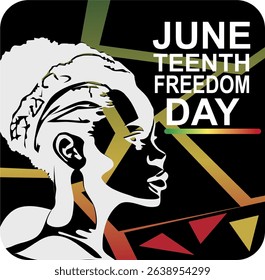 Independence Day June 19. Vector illustration of African-American Independence Day, June 19.