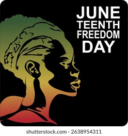 Independence Day June 19. Vector illustration of African-American Independence Day, June 19.