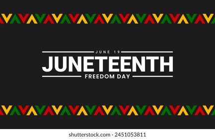 Independence Day Juneteenth. Emancipation or Freedom Day. A celebration of American history. Vector illustration