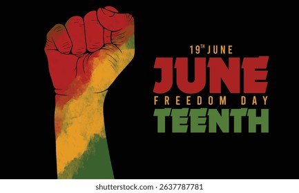 Independence Day Juneteenth. Emancipation or Freedom Day. A celebration of American history. Vector illustration