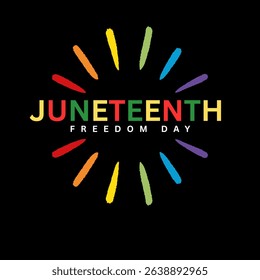 Independence Day Juneteenth. Emancipation or Freedom Day. A celebration of American history. Vector illustration. Juneteenth Freedom Day banner. June 19. African-American history and heritage.