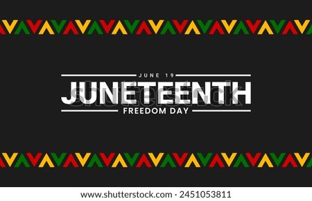 Independence Day Juneteenth. Emancipation or Freedom Day. A celebration of American history. Vector illustration