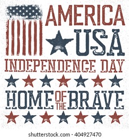 Independence Day Label for Holiday. Design template.