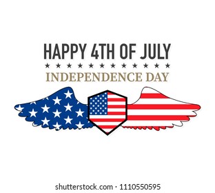 Independence day labels, vector illustration on white background