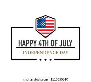Independence day labels, vector illustration on white background