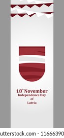 independence day of latvia vector illustration. Suitable for greeting card, poster and banner.