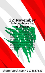 independence day of Lebanon Vector Illustration. Suitable for greeting card, poster and banner.