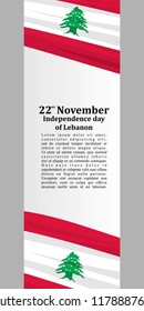 independence day of Lebanon Vector Illustration. Suitable for greeting card, poster and banner.