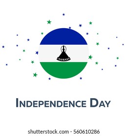 Independence day of Lesotho. Patriotic Banner. Vector illustration