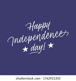 Independence Day lettering design. 4th of July vector illustration. United States national celebration.