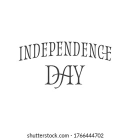 Independence Day lettering design. 4th of July vector illustration. United States national celebration.