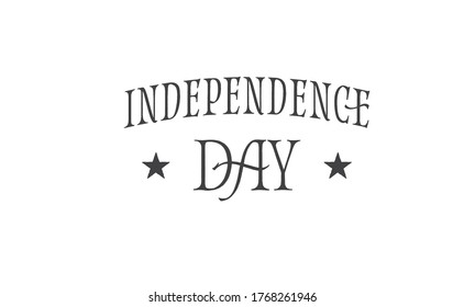 Independence Day lettering design. 4th of July vector illustration. United States national celebration.