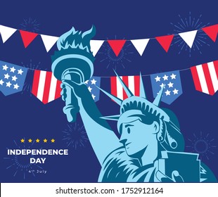 Independence Day Liberty Vector illustration