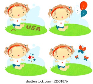 Independence Day: little girls