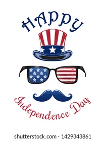 Independence Day logo design. 4th of July. Fourth of July. Vector illustration
