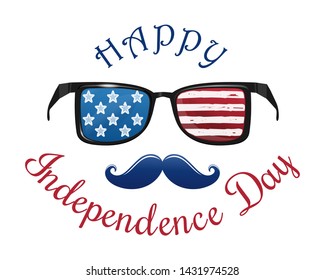 Independence Day logo design. 4th of July. Fourth of July. Vector illustration