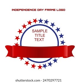 Independence Day logo frame template ready to used for graphic banners and artworks.