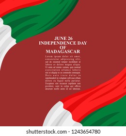 Independence Day of Madagascar vector illustration. Suitable for greeting card, poster and banner.