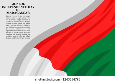 Independence Day of Madagascar vector illustration. Suitable for greeting card, poster and banner.