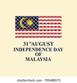Independence day of malaysia vector illustration