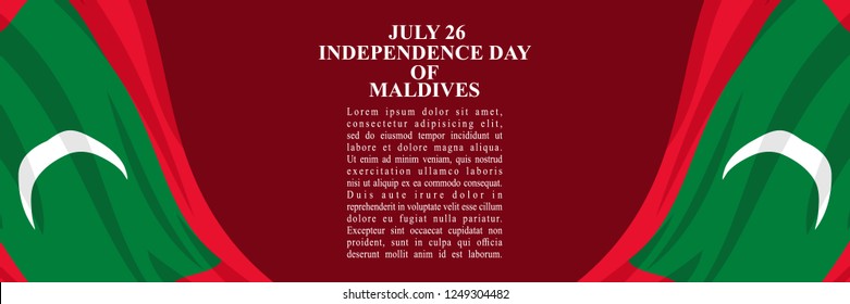 Independence Day of Maldives vector illustration. Suitable for greeting card, poster and banner.