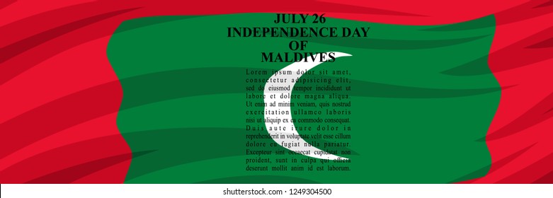 Independence Day of Maldives vector illustration. Suitable for greeting card, poster and banner.