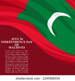 Independence Day of Maldives vector illustration. Suitable for greeting card, poster and banner.