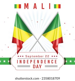 Día de la Independencia de Mali con bandera