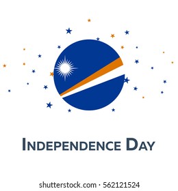 Independence day of Marshall Islands. Patriotic Banner. Vector illustration