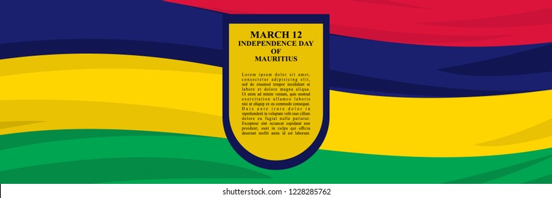 Independence Day of Mauritius vector illustration. Suitable for greeting card, poster and banner.