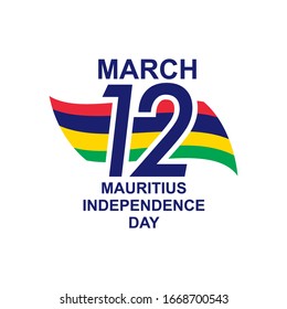 Ilustración vectorial del Día de la Independencia de Mauricio. Apropiado para tarjetas de felicitación, afiches y pancartas.