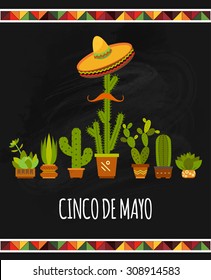 Independence Day Of Mexico.Cinco de mayo - mexican holiday vector poster