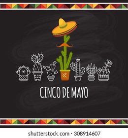 Independence Day Of Mexico.Cinco de mayo - mexican holiday vector poster